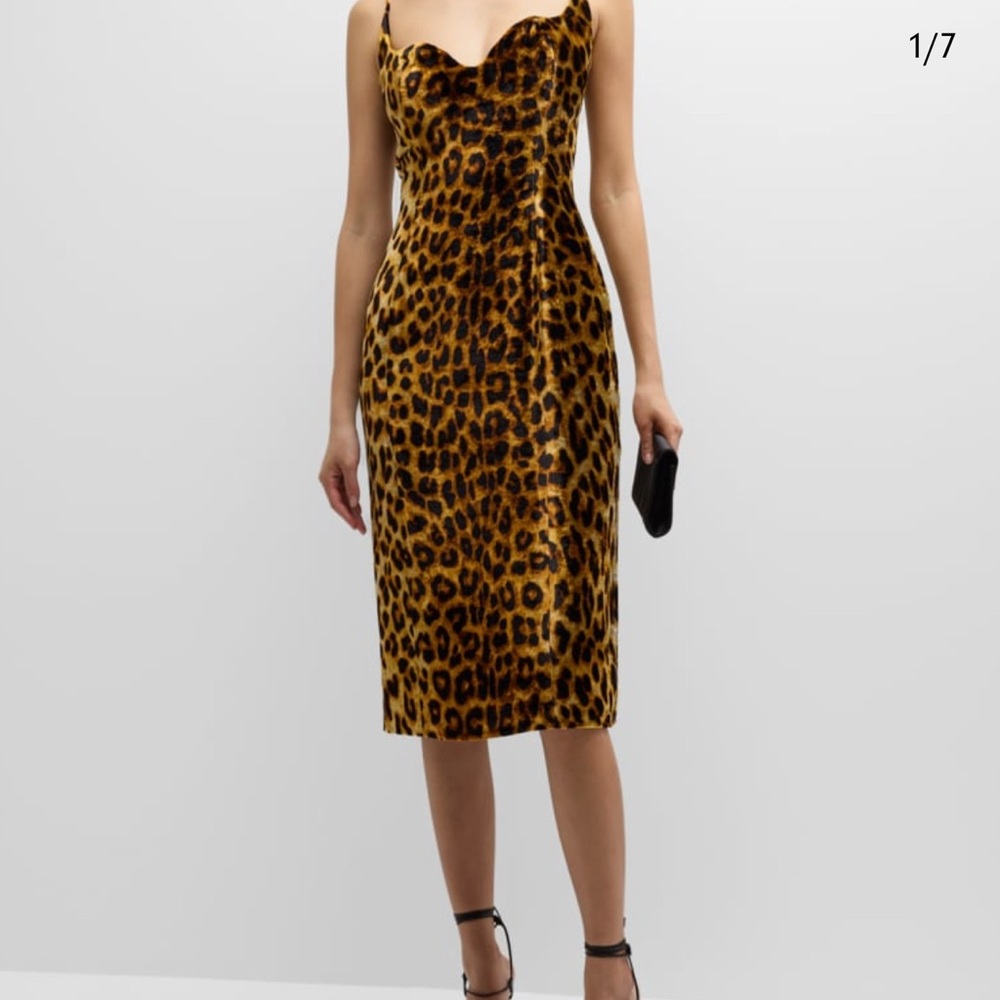 Halpern - Leopard Print Midi Dress size 6/38
